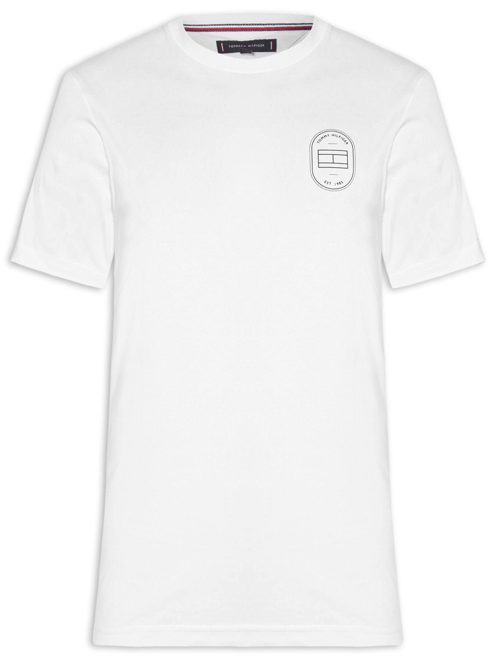 Camiseta Masculina Regular Fit Brand Love Emblema Branco Tommy Hilfiger