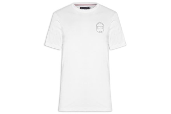 Camiseta Masculina Regular Fit Brand Love Emblema - Branco