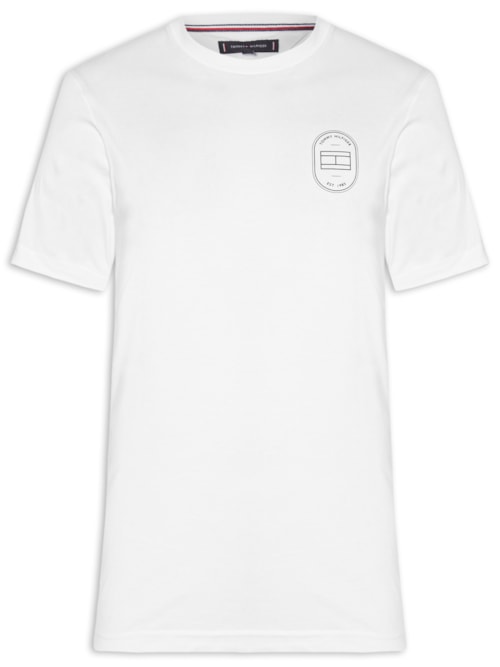 Camiseta Masculina Regular Fit Brand Love Emblema – Branco