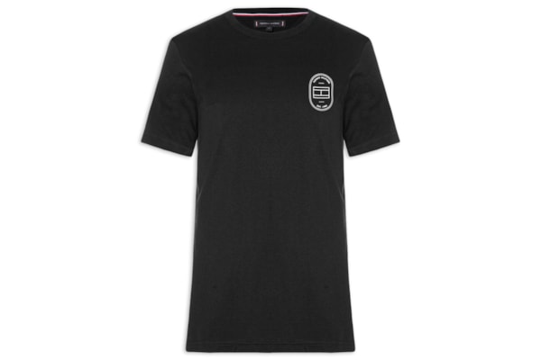 Camiseta Masculina Regular Fit Brand Love Emblema - Preto