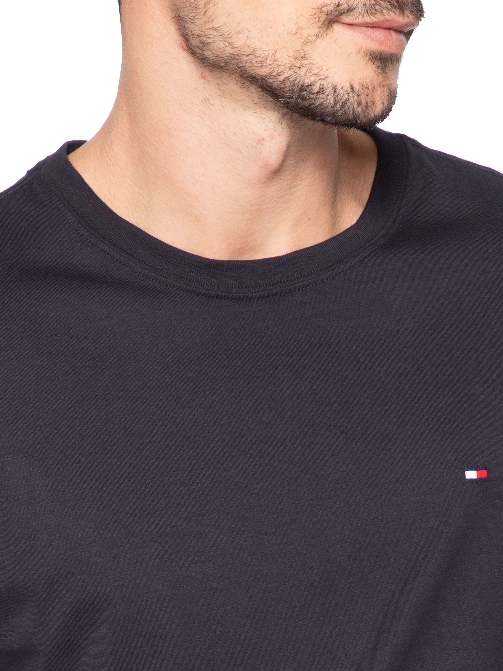 Camiseta Masculina Regular Fit C-NK Pima Cotton Azul Tommy Hilfiger