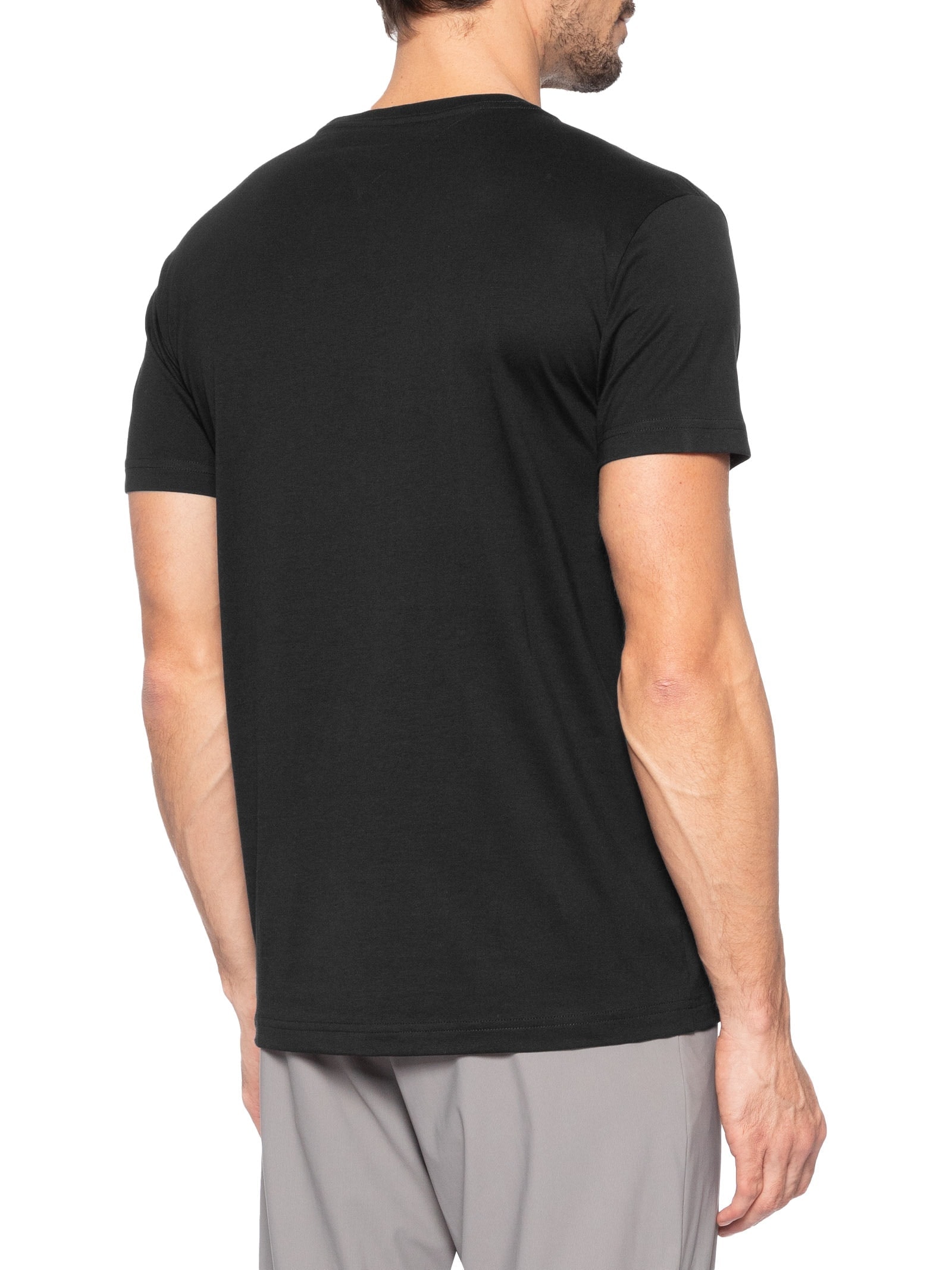 Camiseta Masculina Regular Fit C-NK Pima Cotton Preto Tommy Hilfiger