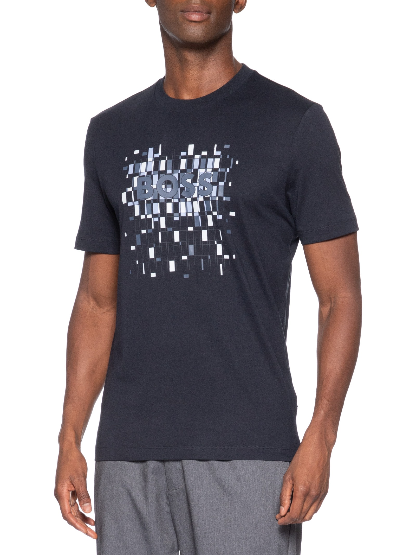 Camiseta Masculina Regular Fit C-Thompson 250 Azul Boss