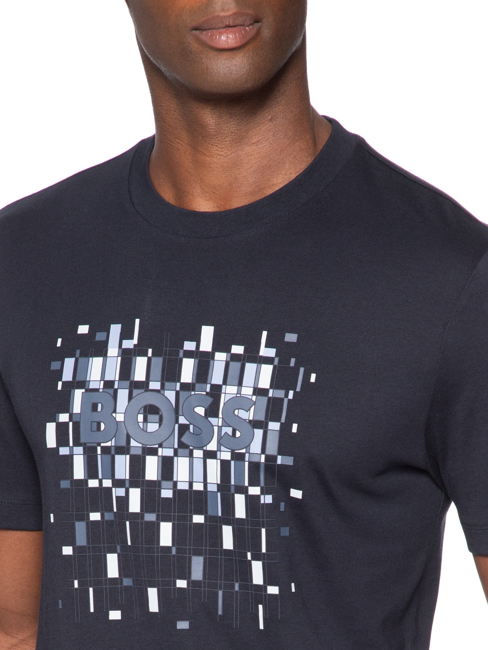 Camiseta Masculina Regular Fit C-Thompson 250 Azul Boss