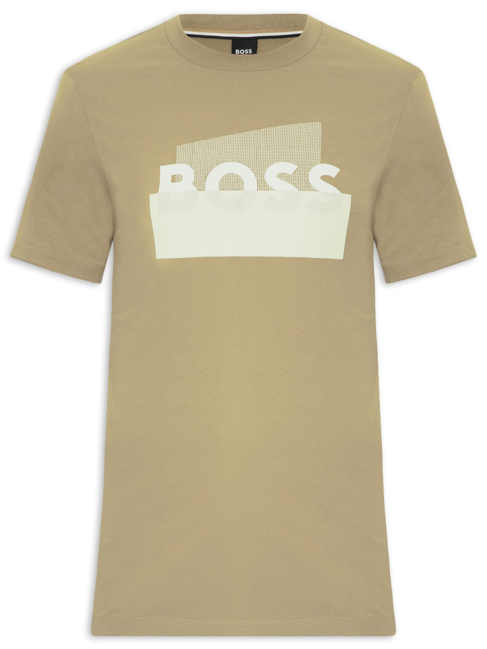 Camiseta Masculina Regular Fit C-Thompson 250 Bege Boss