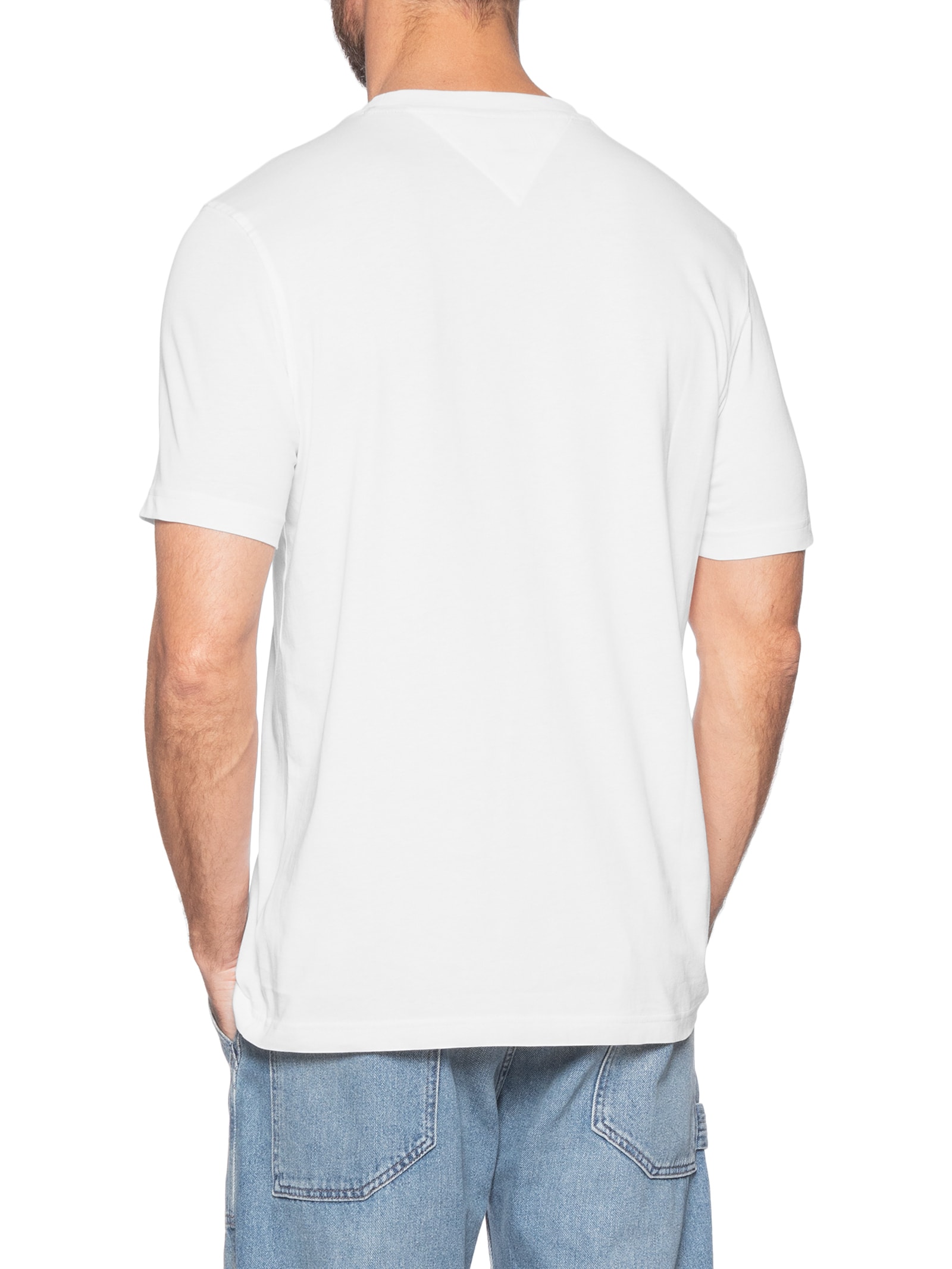 Camiseta Masculina Regular Fit Colour Flag Branco Tommy Hilfiger