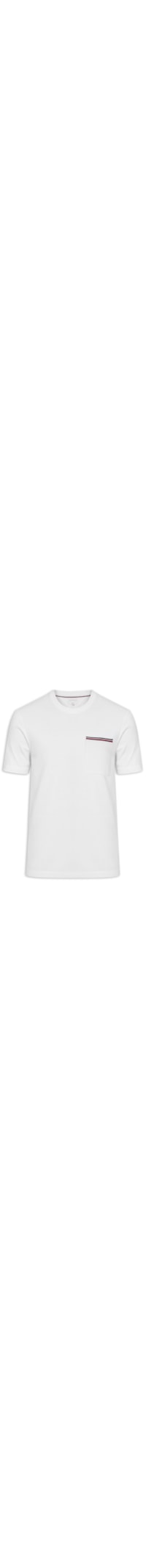 Camiseta Masculina Regular Fit Com Bolso Rwb Em Piquet - Branco