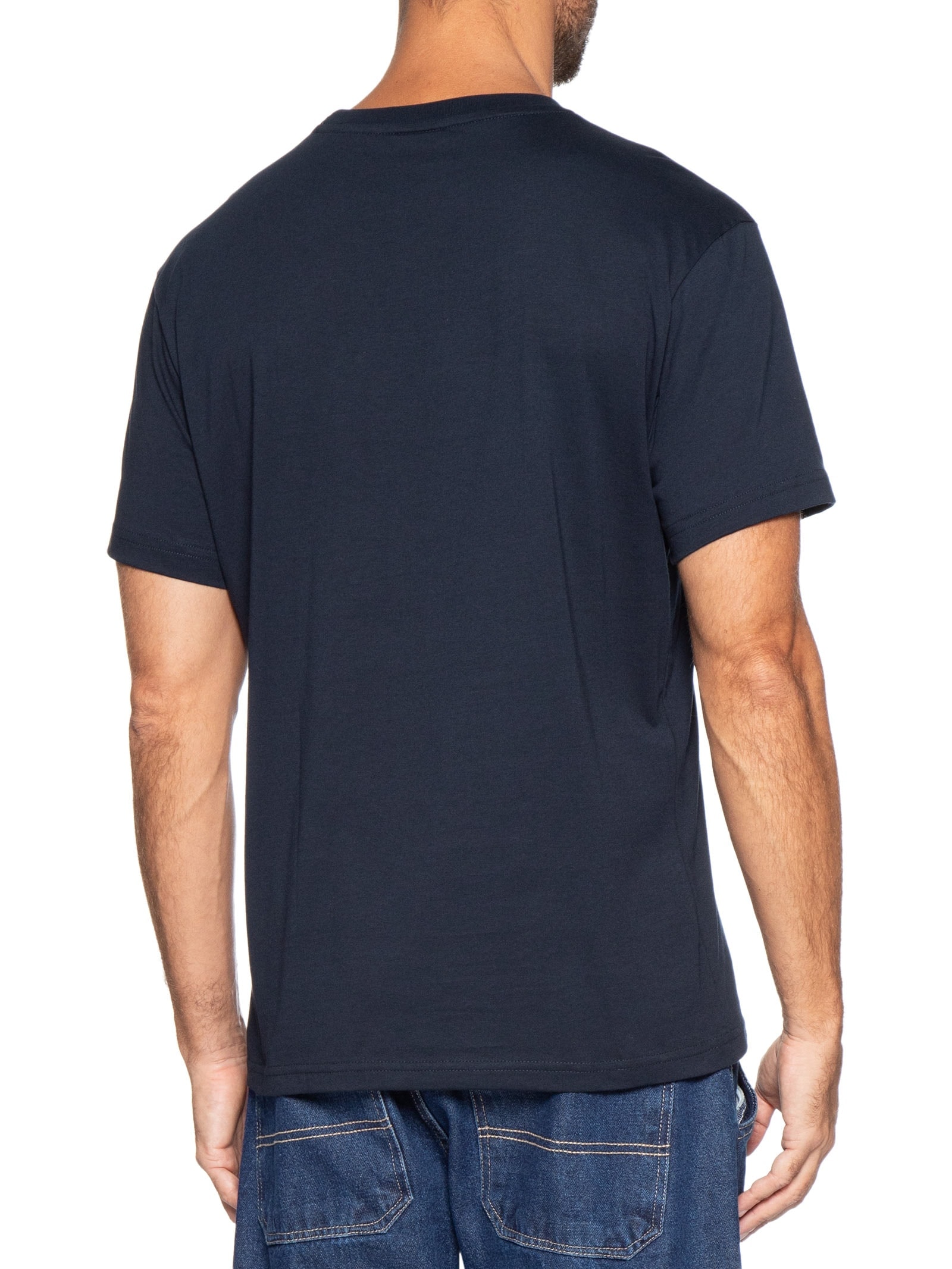 Camiseta Masculina Regular Fit com Logo Azul Tommy Jeans