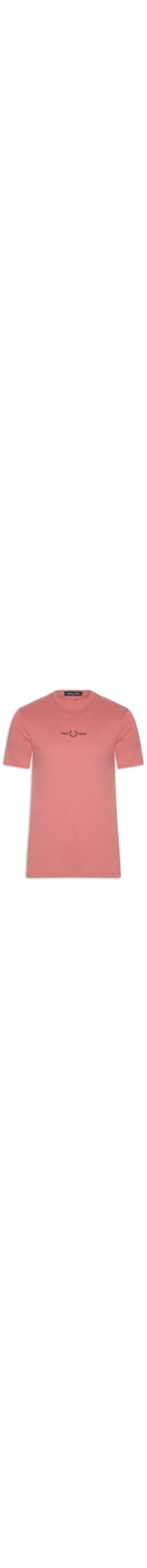 Camiseta Masculina Regular Fit Com Logo Bordado - Rosa