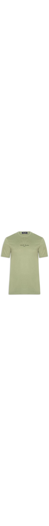 Camiseta Masculina Regular Fit Com Logo Bordado - Verde