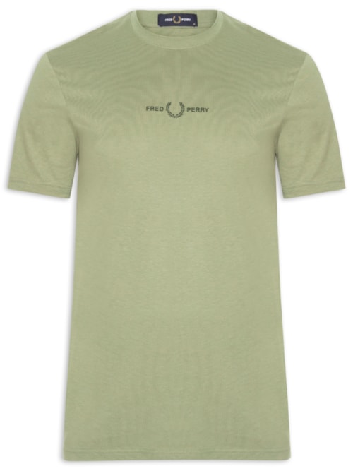 Camiseta Masculina Regular Fit Com Logo Bordado – Verde