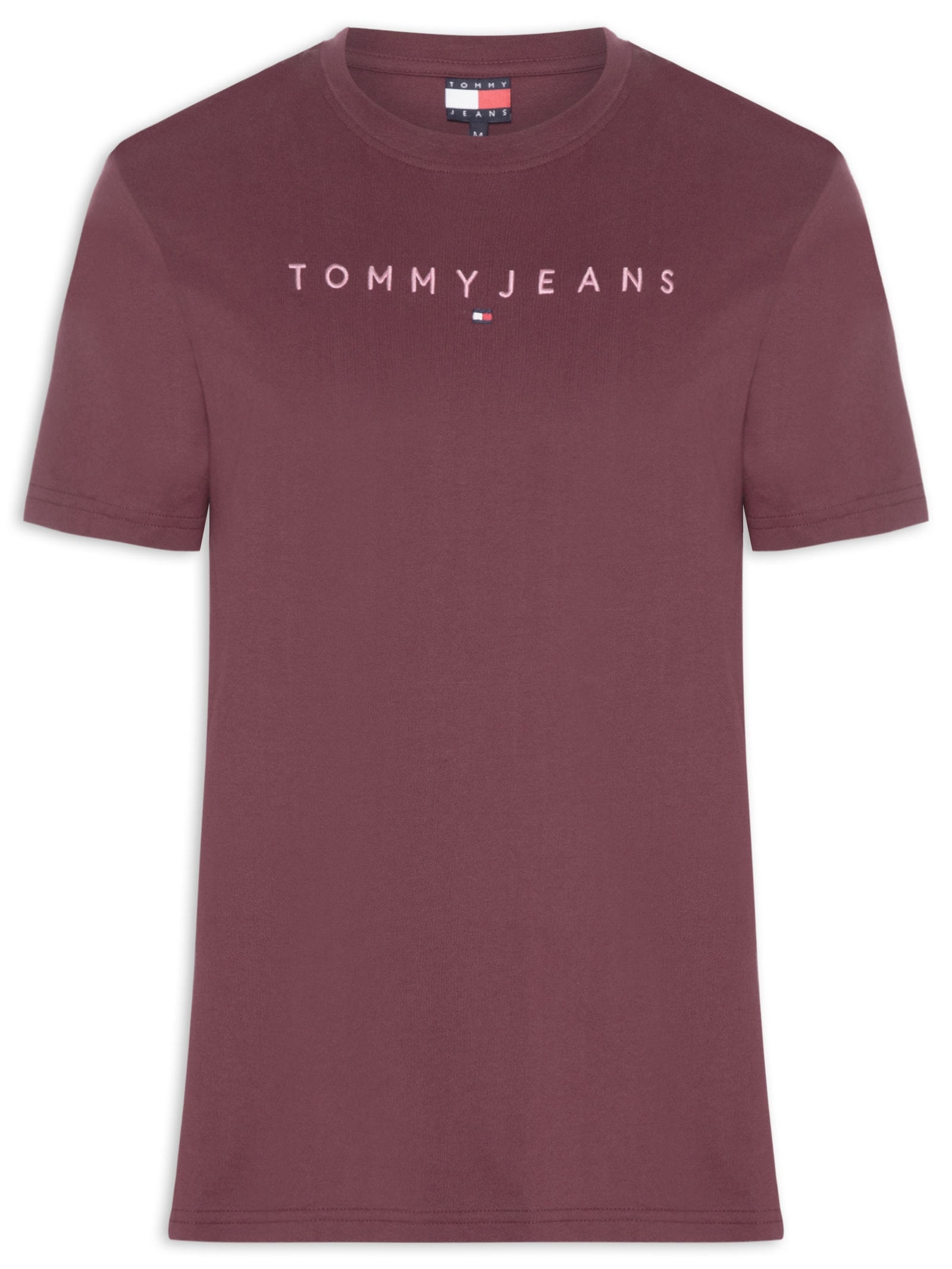 Camiseta Masculina Regular Fit com Logo Vermelho Tommy Jeans