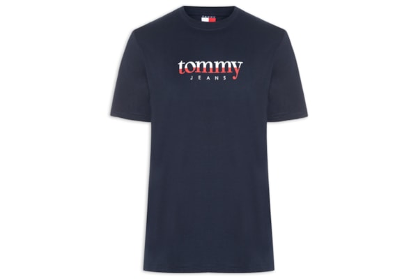 Camiseta Masculina Regular Fit Com Silk - Azul