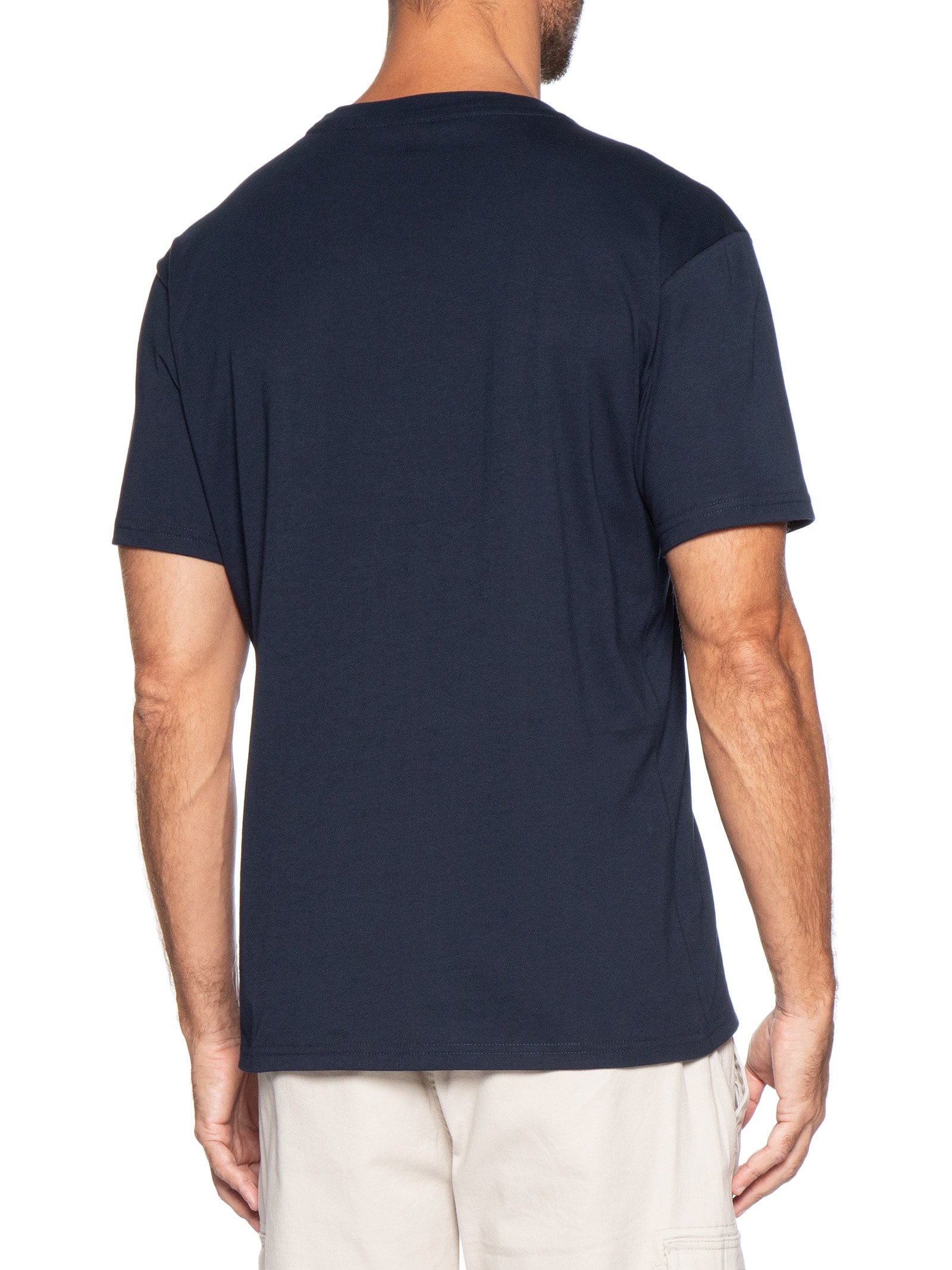 Camiseta Masculina Regular Fit Com Silk Azul Tommy Jeans