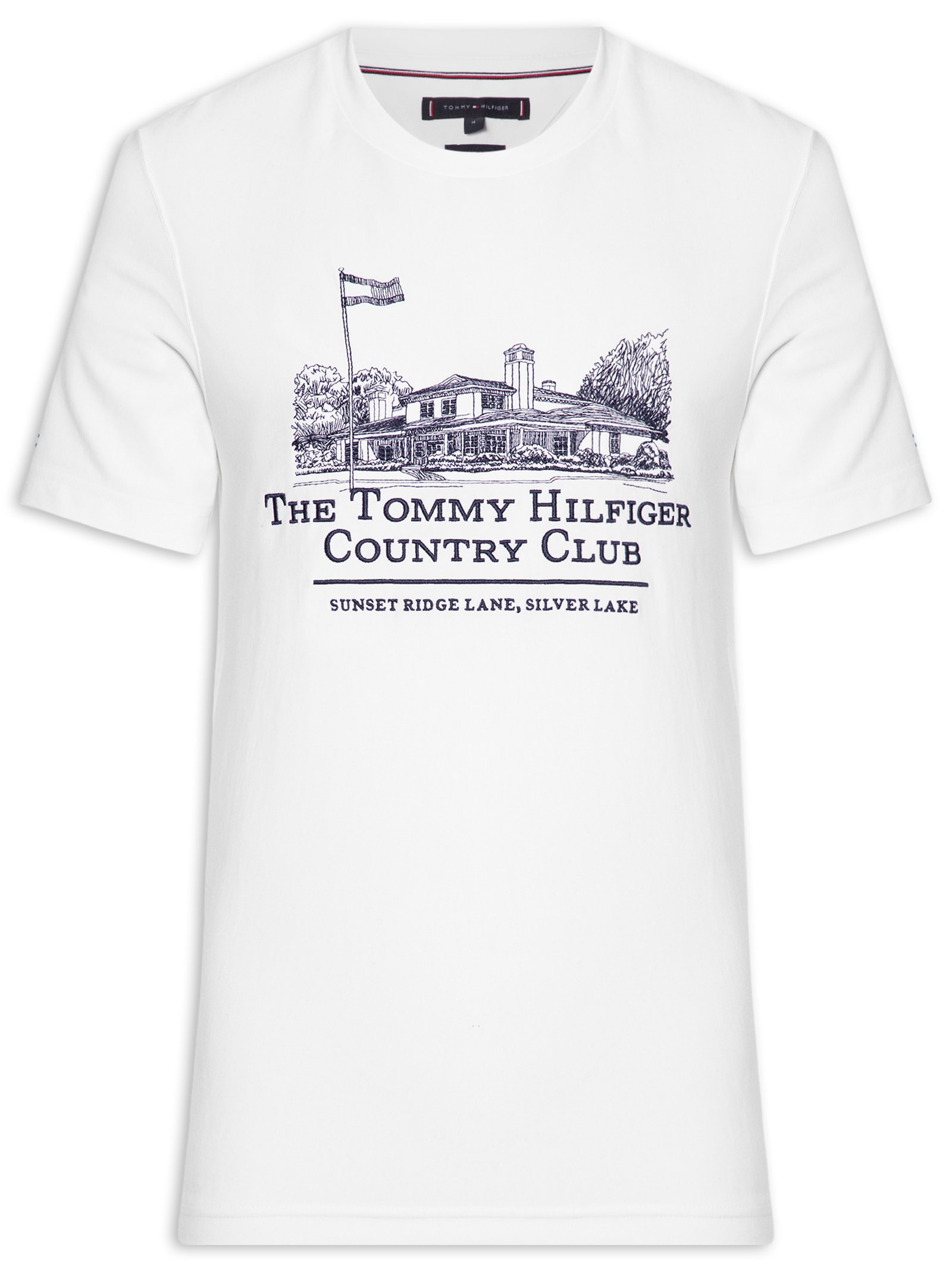Camiseta Masculina Regular Fit Country Club – Branco Tommy Hilfiger
