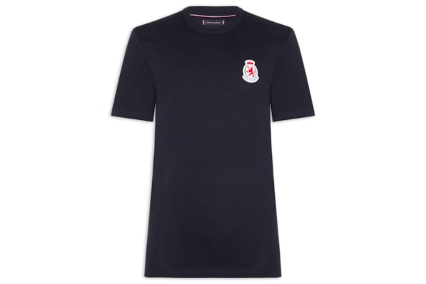 Camiseta Masculina Regular Fit Crest Em Algodão - Azul