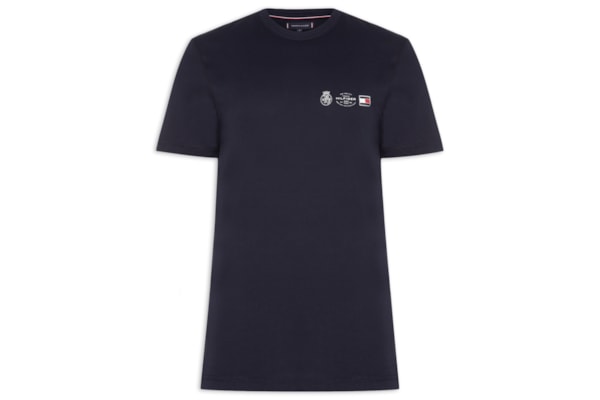 Camiseta Masculina Regular Fit Crest Out - Azul