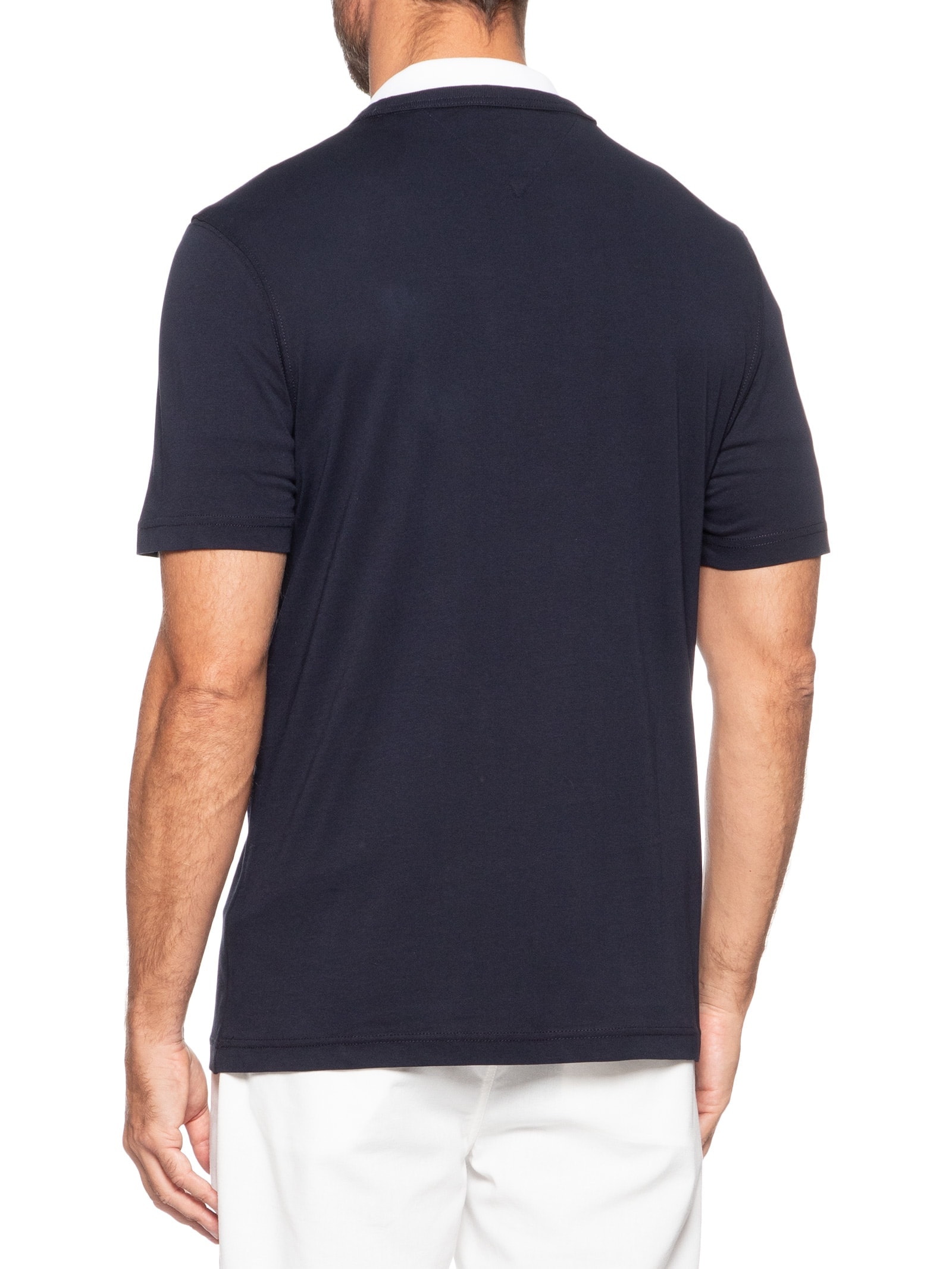 Camiseta Masculina Regular Fit Crest Out Azul Tommy Hilfiger