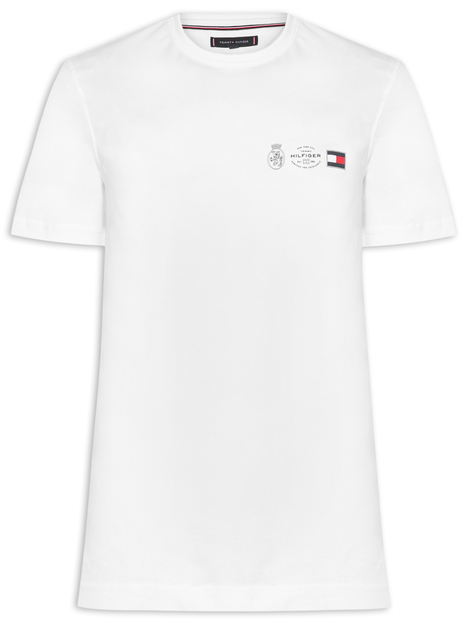 Camiseta Masculina Regular Fit Crest Out Branco Tommy Hilfiger