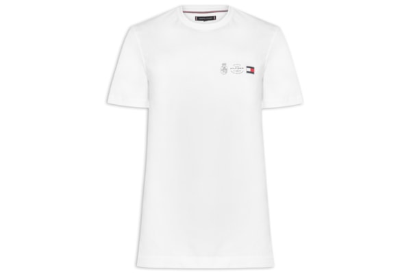 Camiseta Masculina Regular Fit Crest Out - Branco