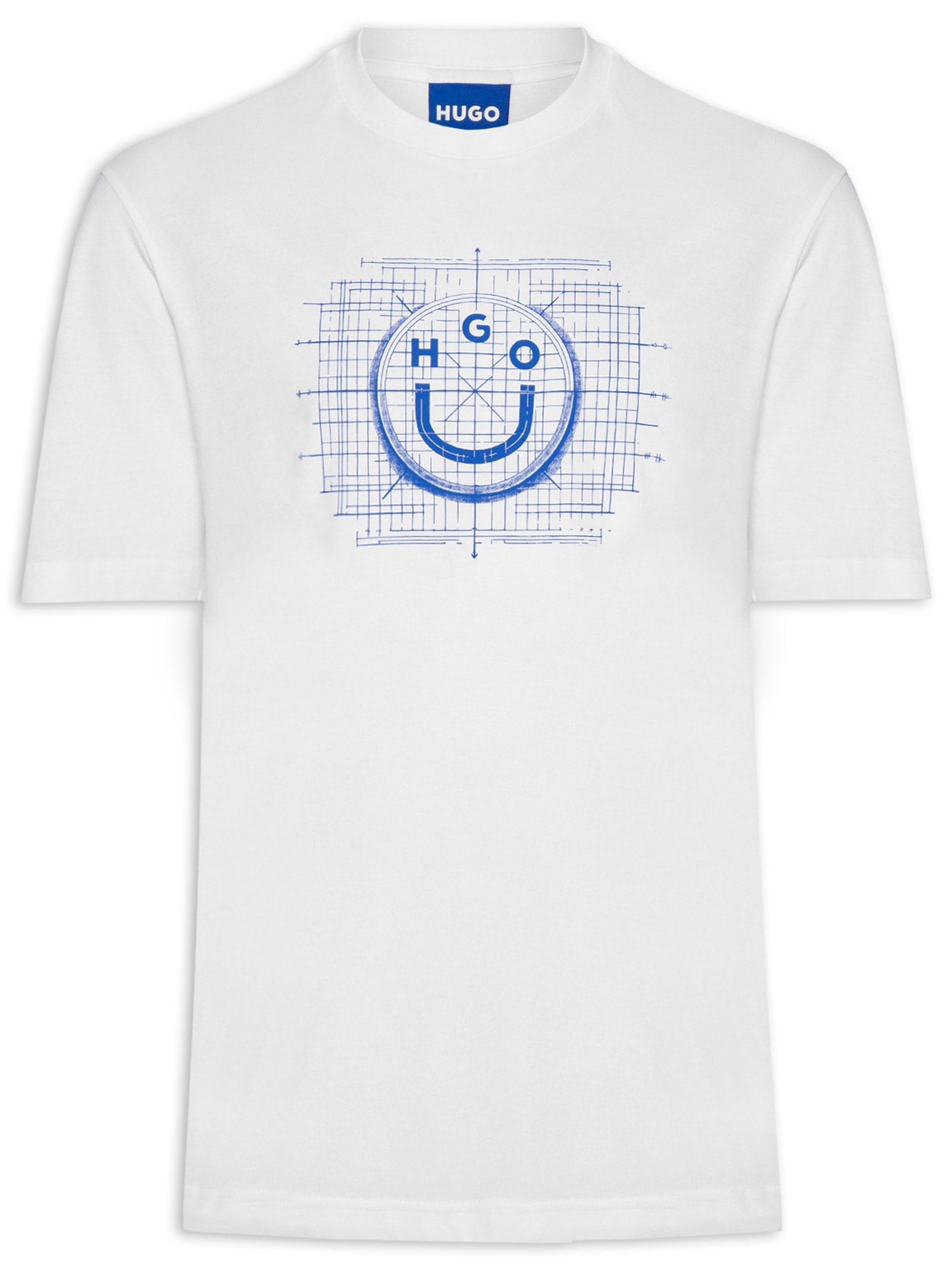 Camiseta Masculina Regular Fit Crew Neck Namerix Branco Hugo