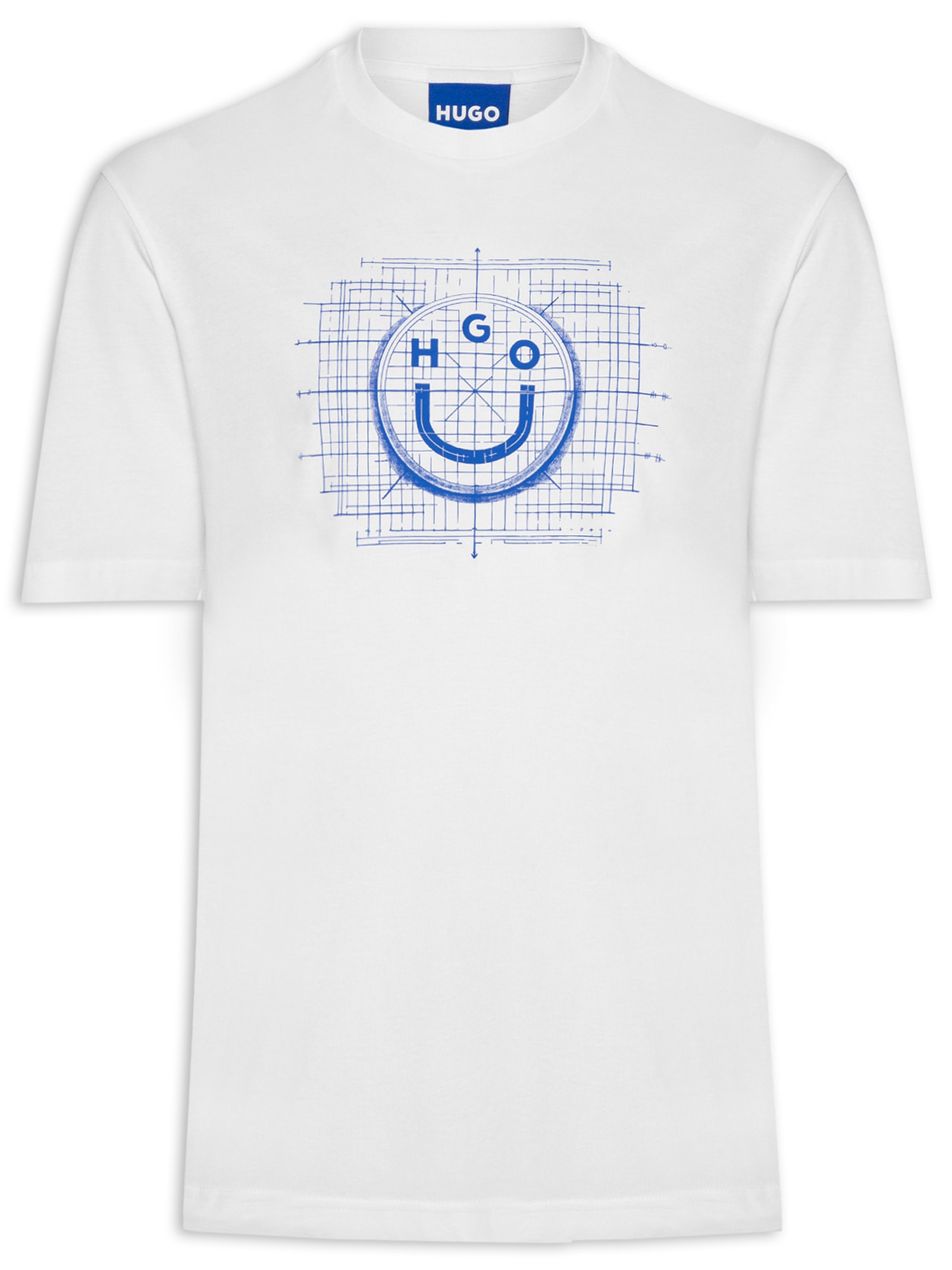 Camiseta Masculina Regular Fit Crew Neck Namerix Branco Hugo