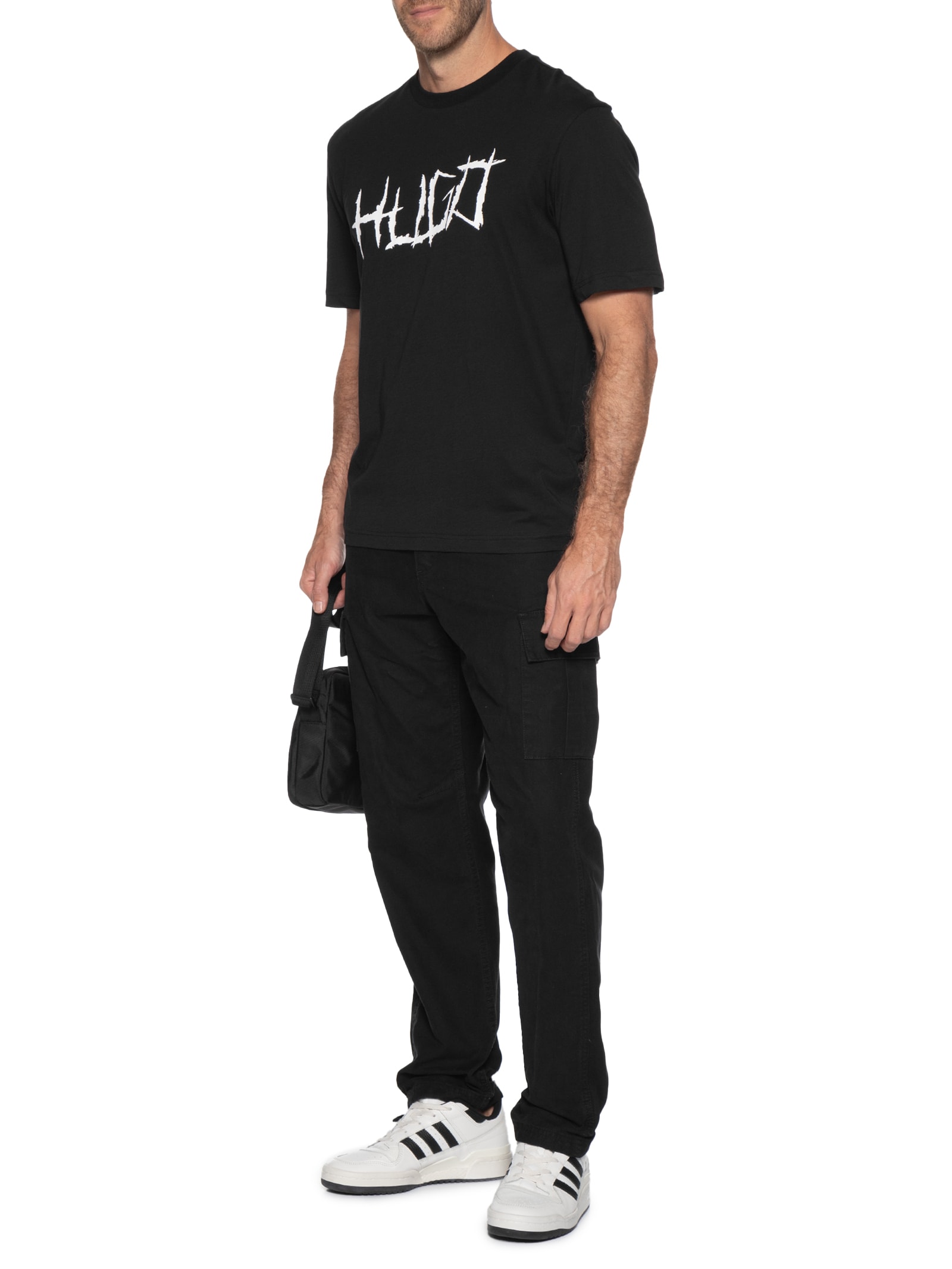Camiseta Masculina Regular Fit Crew Neck Namerix Preto Hugo