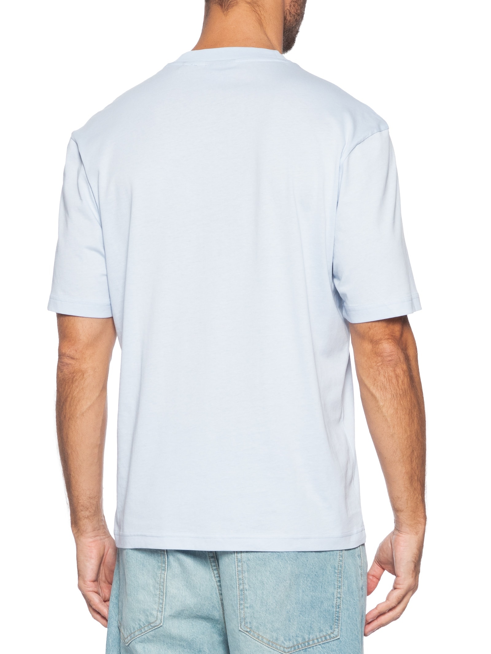 Camiseta Masculina Regular Fit Crew Neck Nayonix Azul Hugo