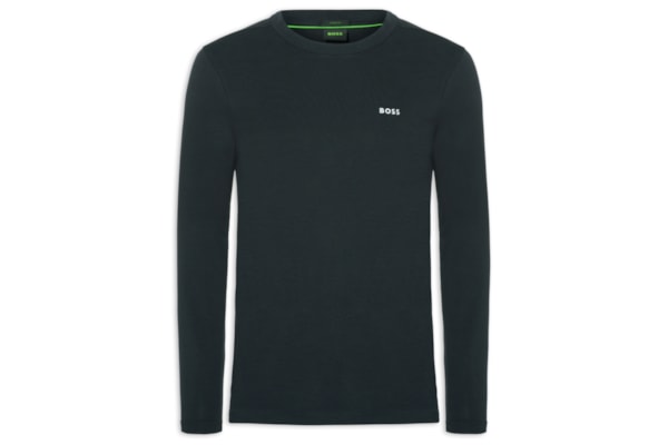 Camiseta Masculina Regular-Fit Crew Neck Tee Long - Azul