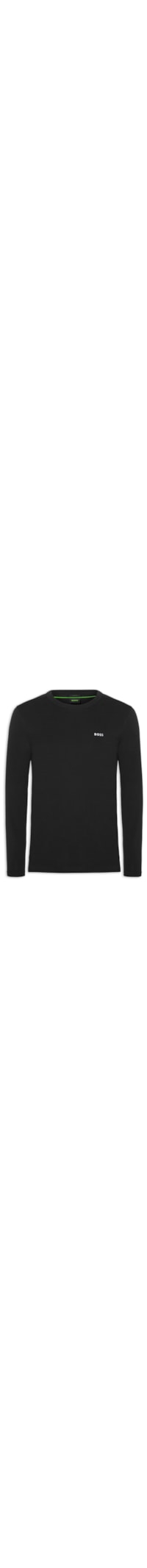 Camiseta Masculina Regular-Fit Crew Neck Tee Long - Preto