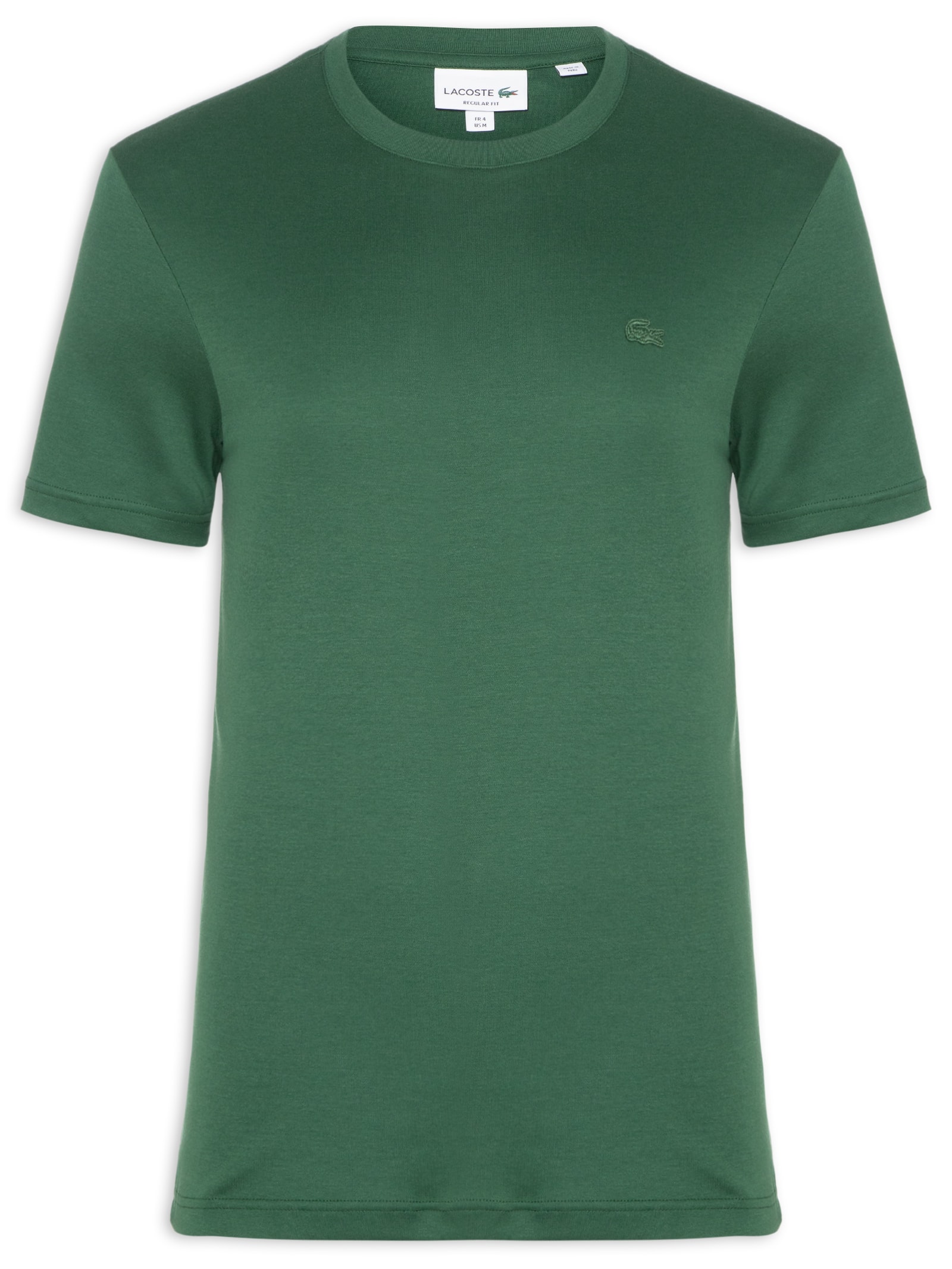 Camiseta Masculina Regular Fit Croco Monocromático Verde Lacoste