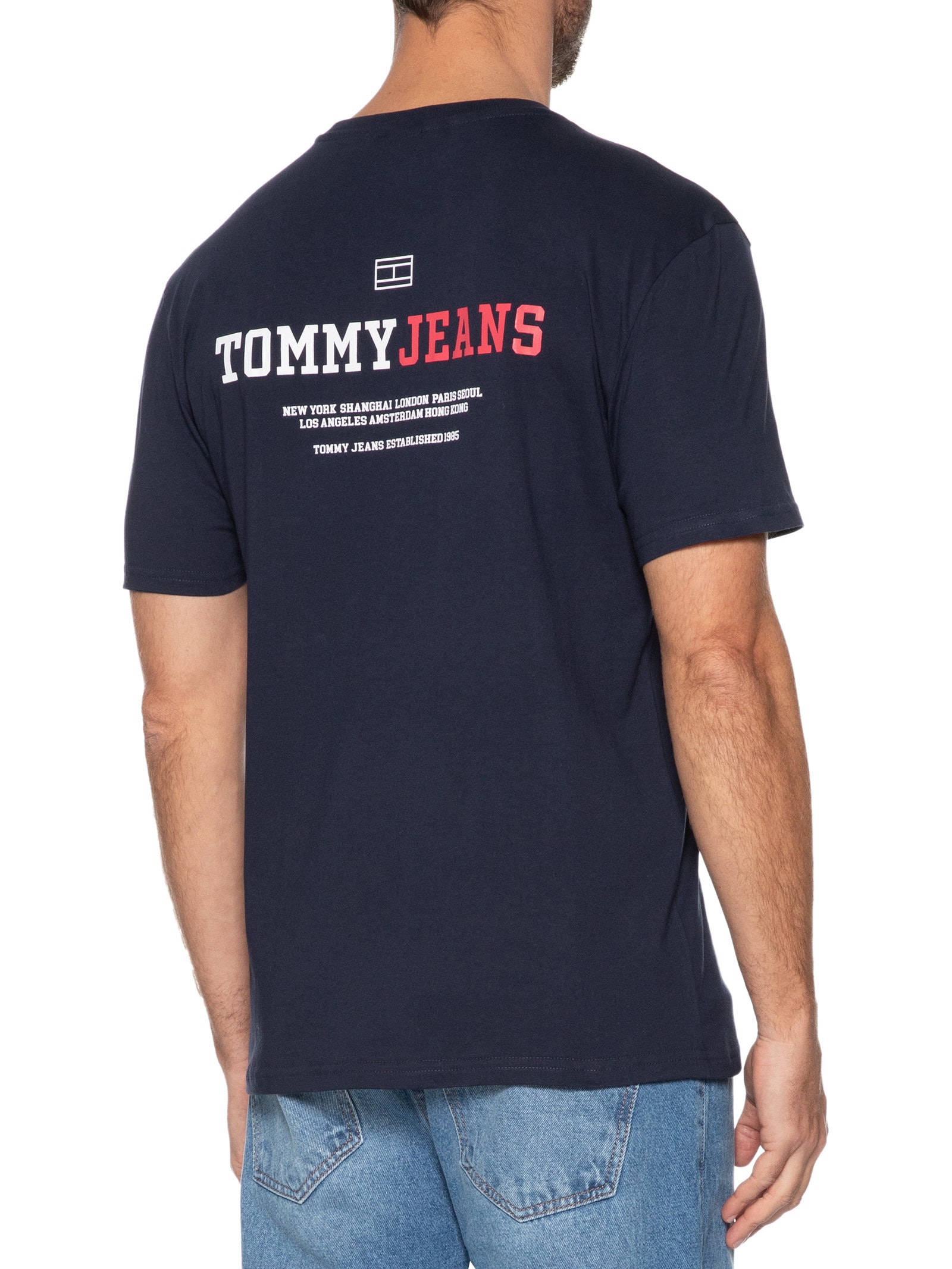Camiseta Masculina Regular Fit Dna Grafhic Azul Tommy Jeans