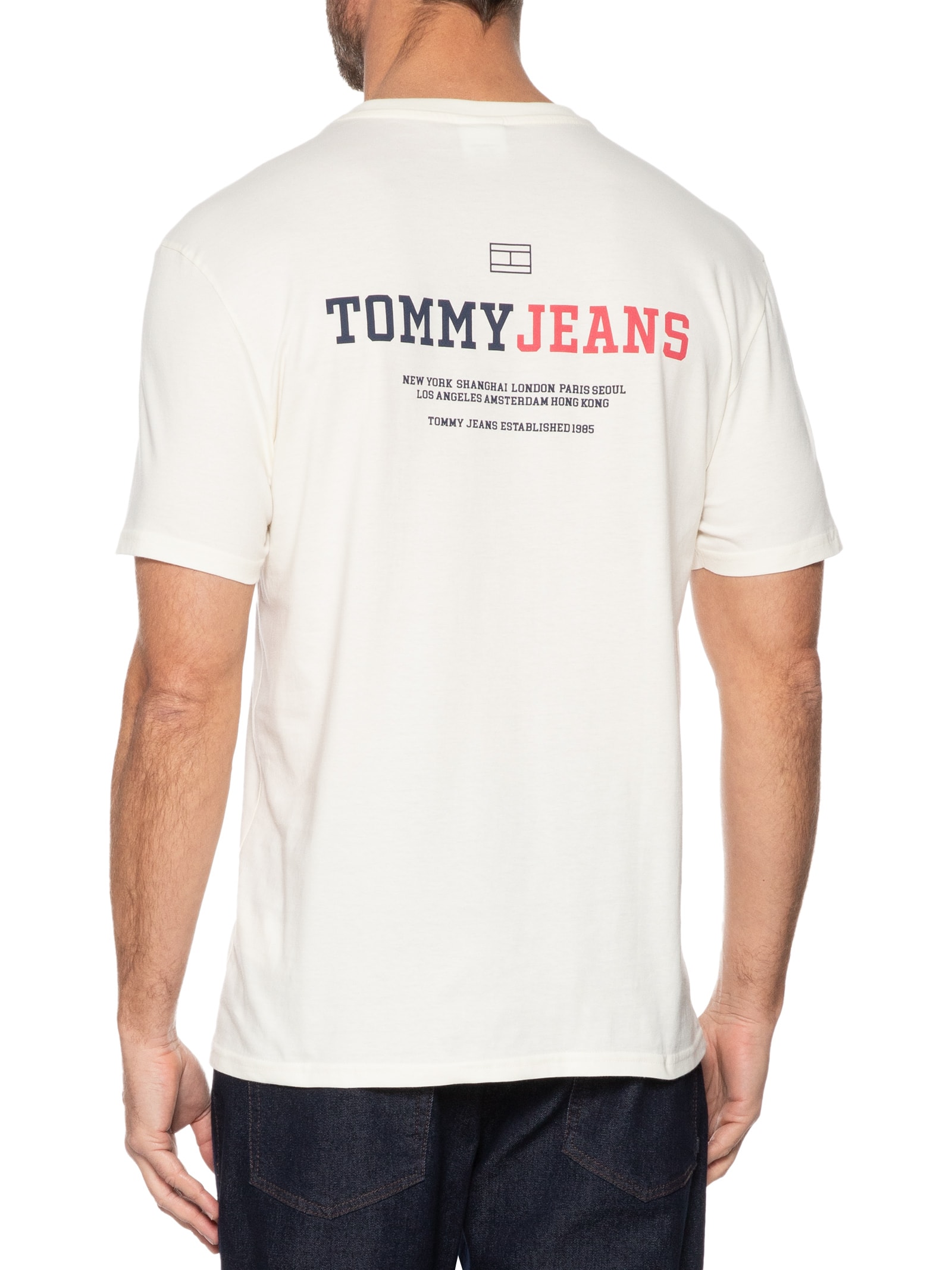 Camiseta Masculina Regular Fit Dna Graphic Off White Tommy Jeans