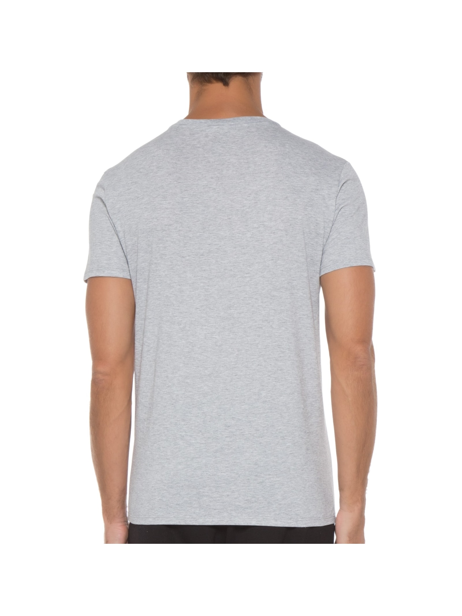 Camiseta Masculina Regular Fit Em Algodão Pima Cinza Lacoste