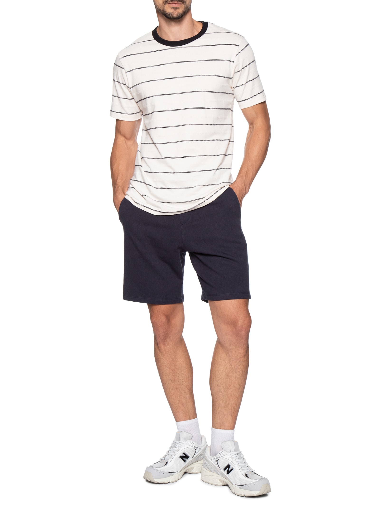 Camiseta Masculina Regular Fit Em Malha Branco Hering