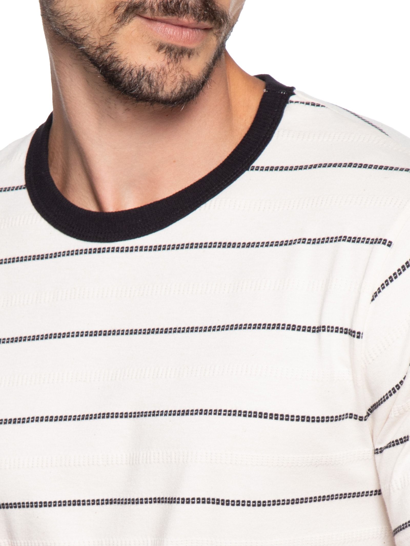 Camiseta Masculina Regular Fit Em Malha Branco Hering