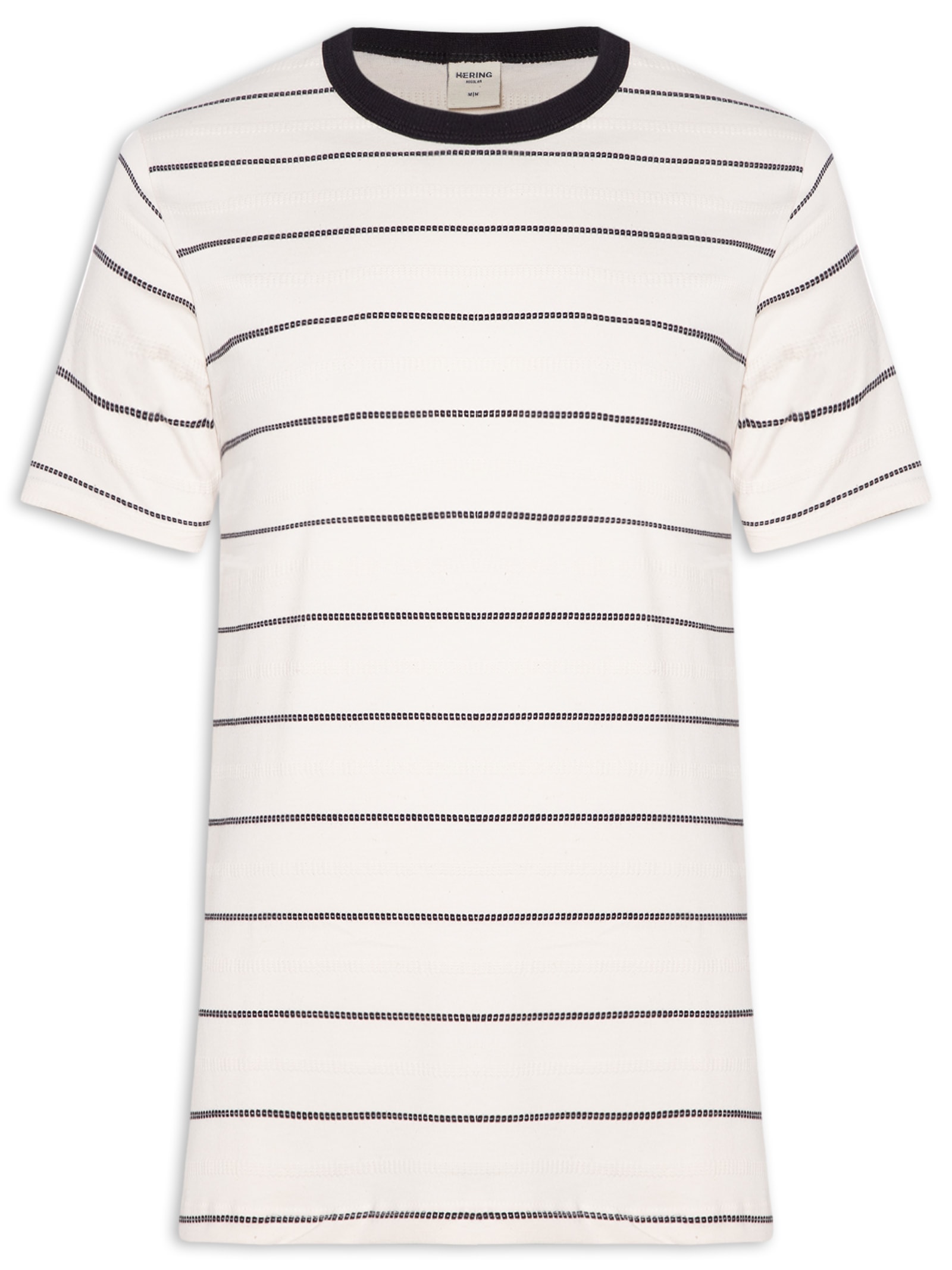 Camiseta Masculina Regular Fit Em Malha Branco Hering