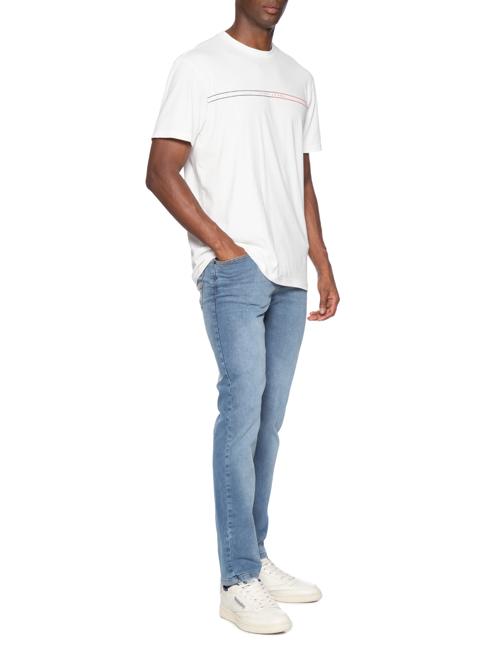 Camiseta Masculina Regular Fit Entry Graphic Branco Tommy Jeans