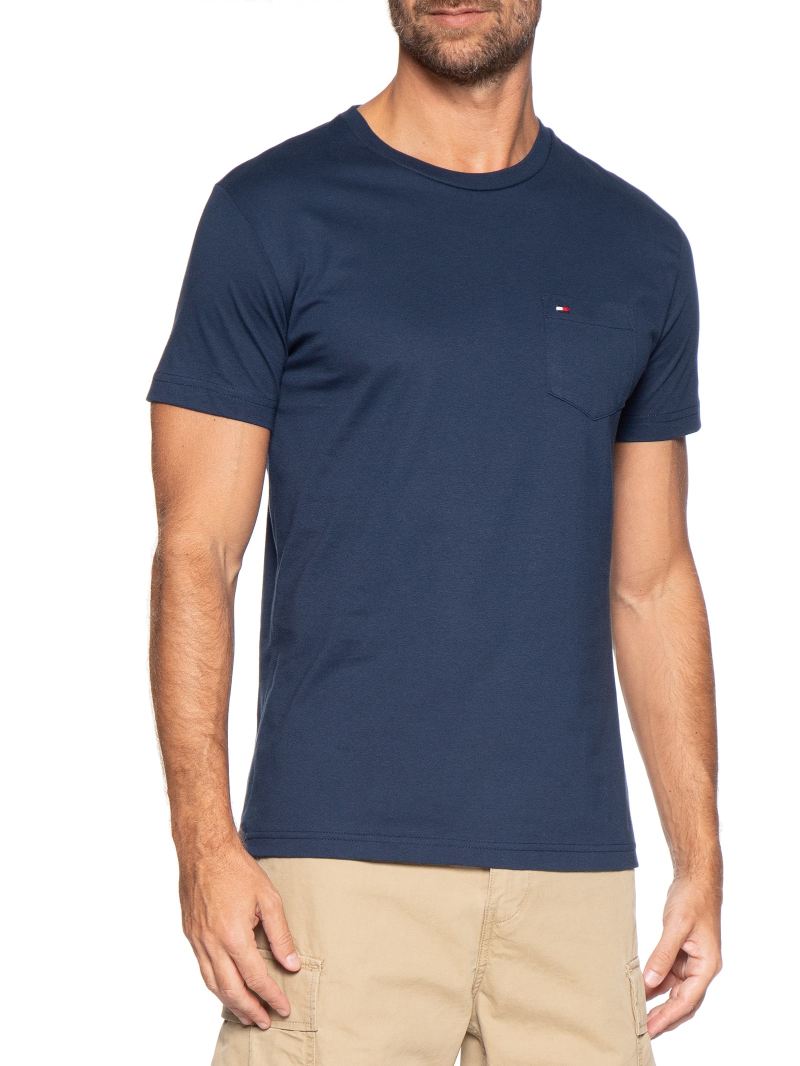 Camiseta Masculina Regular Fit Essential Azul Tommy Hilfiger