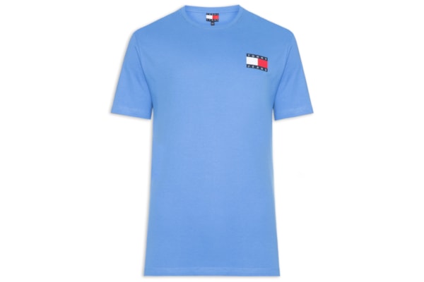 Camiseta Masculina Regular Fit Essential Flag – Azul