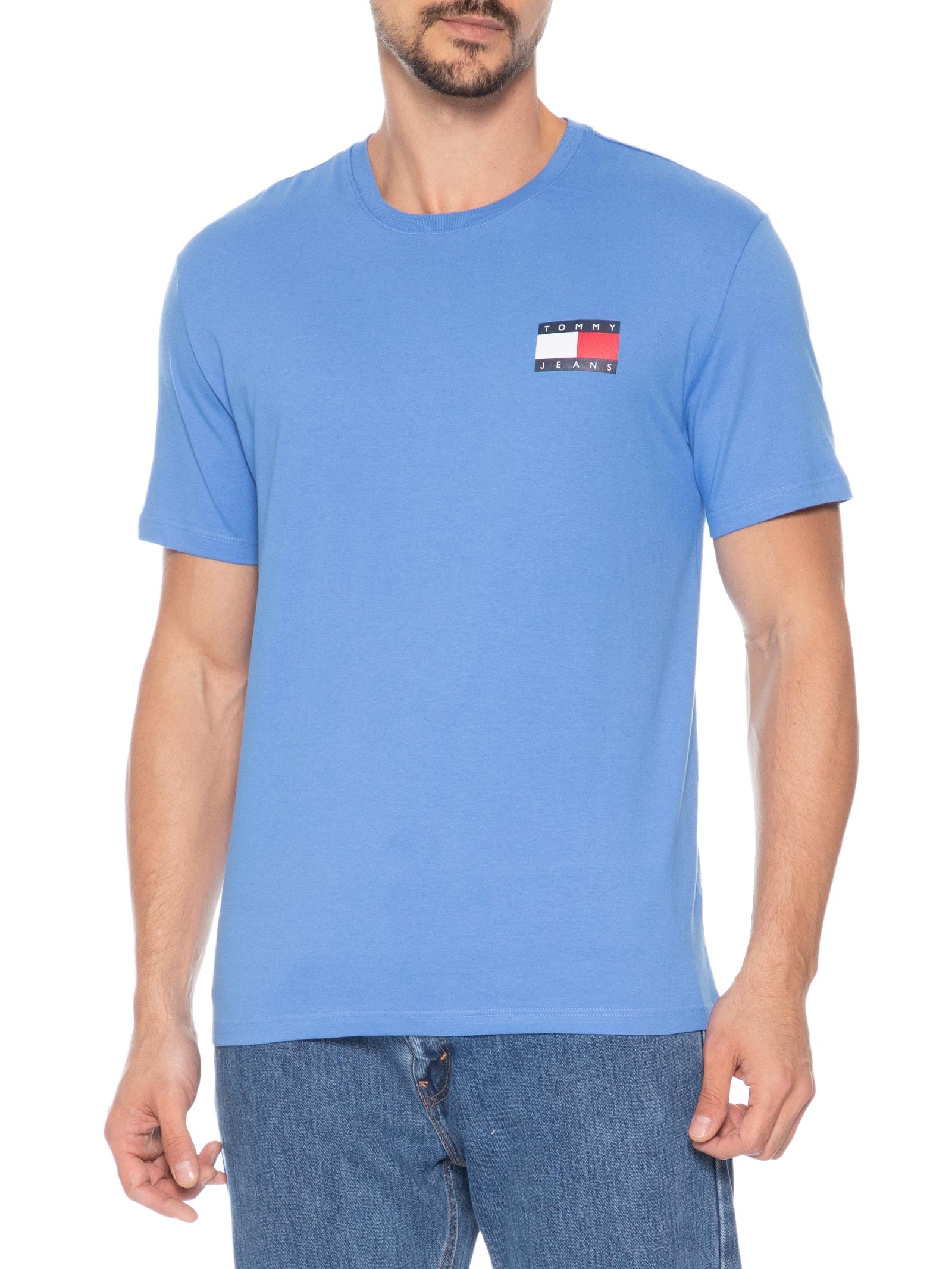 Camiseta Masculina Regular Fit Essential Flag – Azul Tommy Jeans