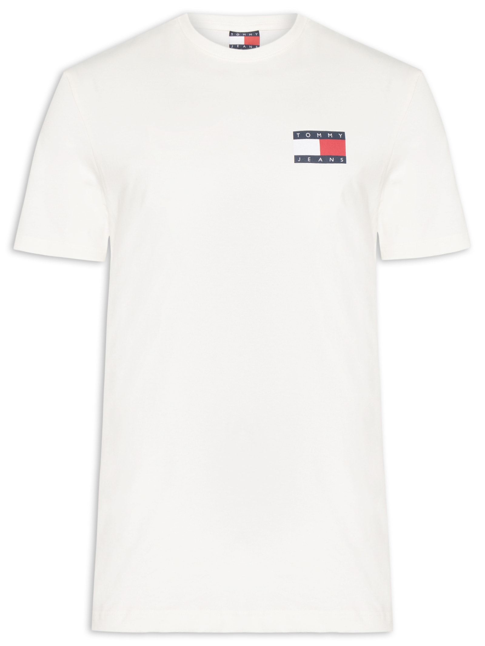 Camiseta Masculina Regular Fit Essential Flag – Branco Tommy Jeans