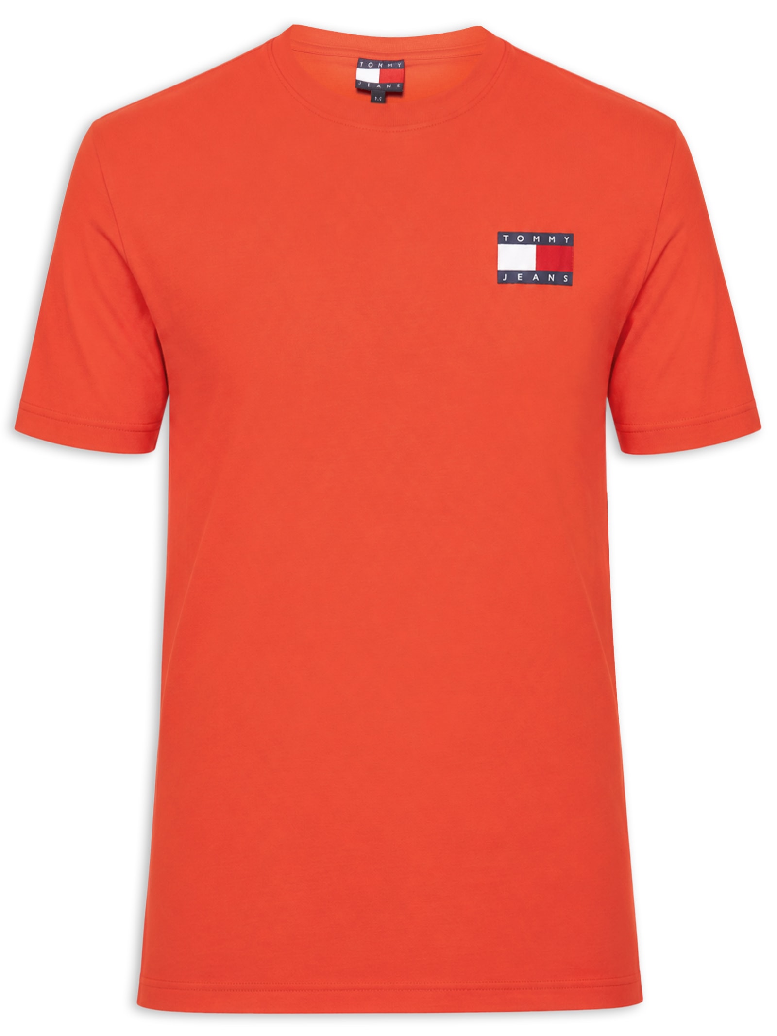 Camiseta Masculina Regular Fit Essential Flag – Laranja Tommy Jeans