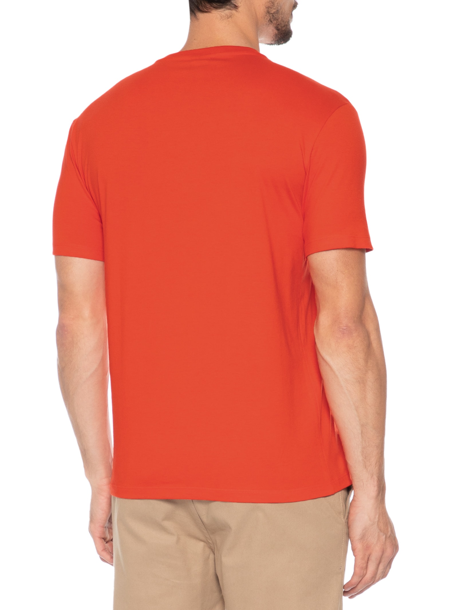 Camiseta Masculina Regular Fit Essential Flag – Laranja Tommy Jeans