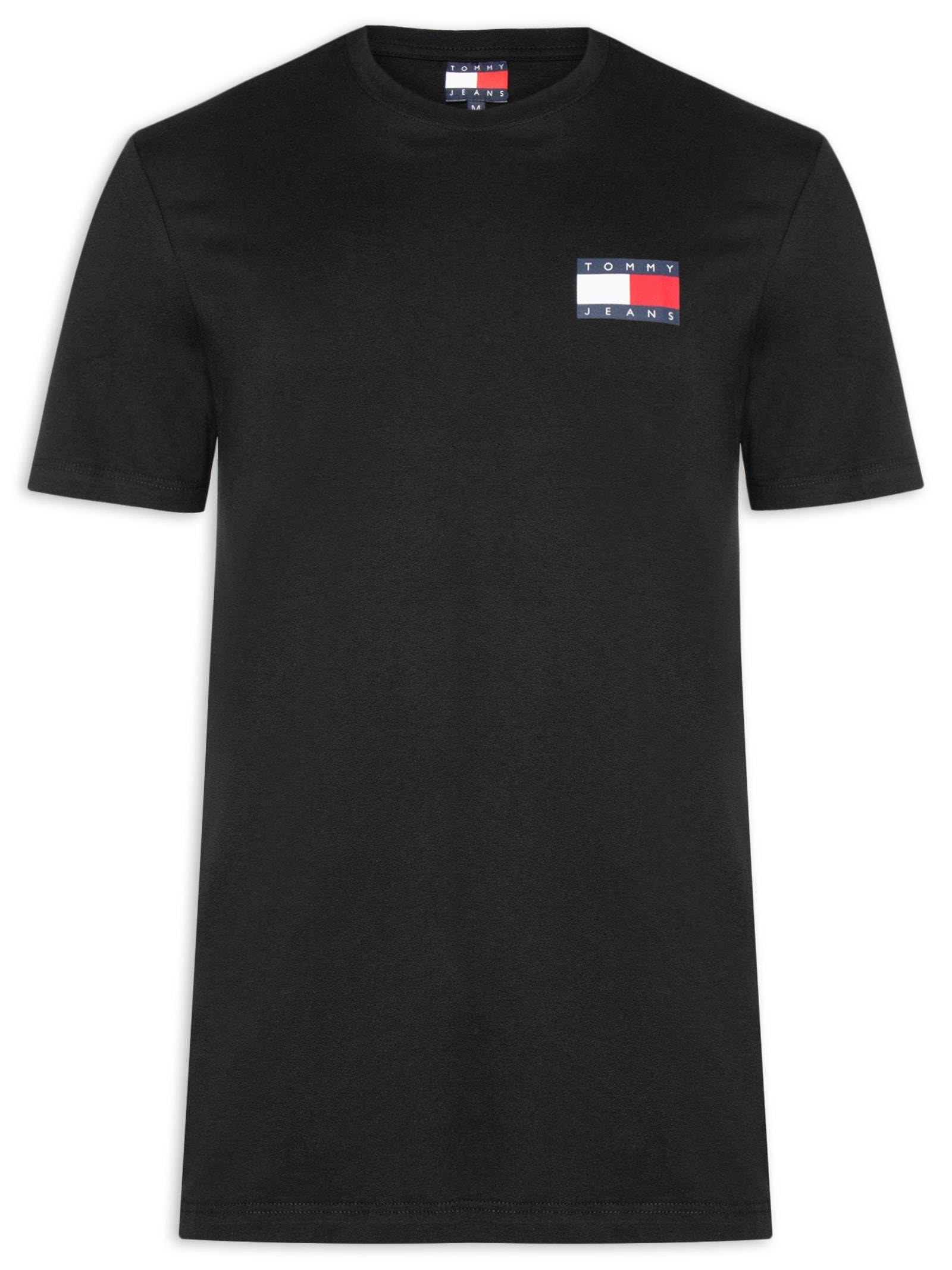 Camiseta Masculina Regular Fit Essential Flag – Preto Tommy Jeans