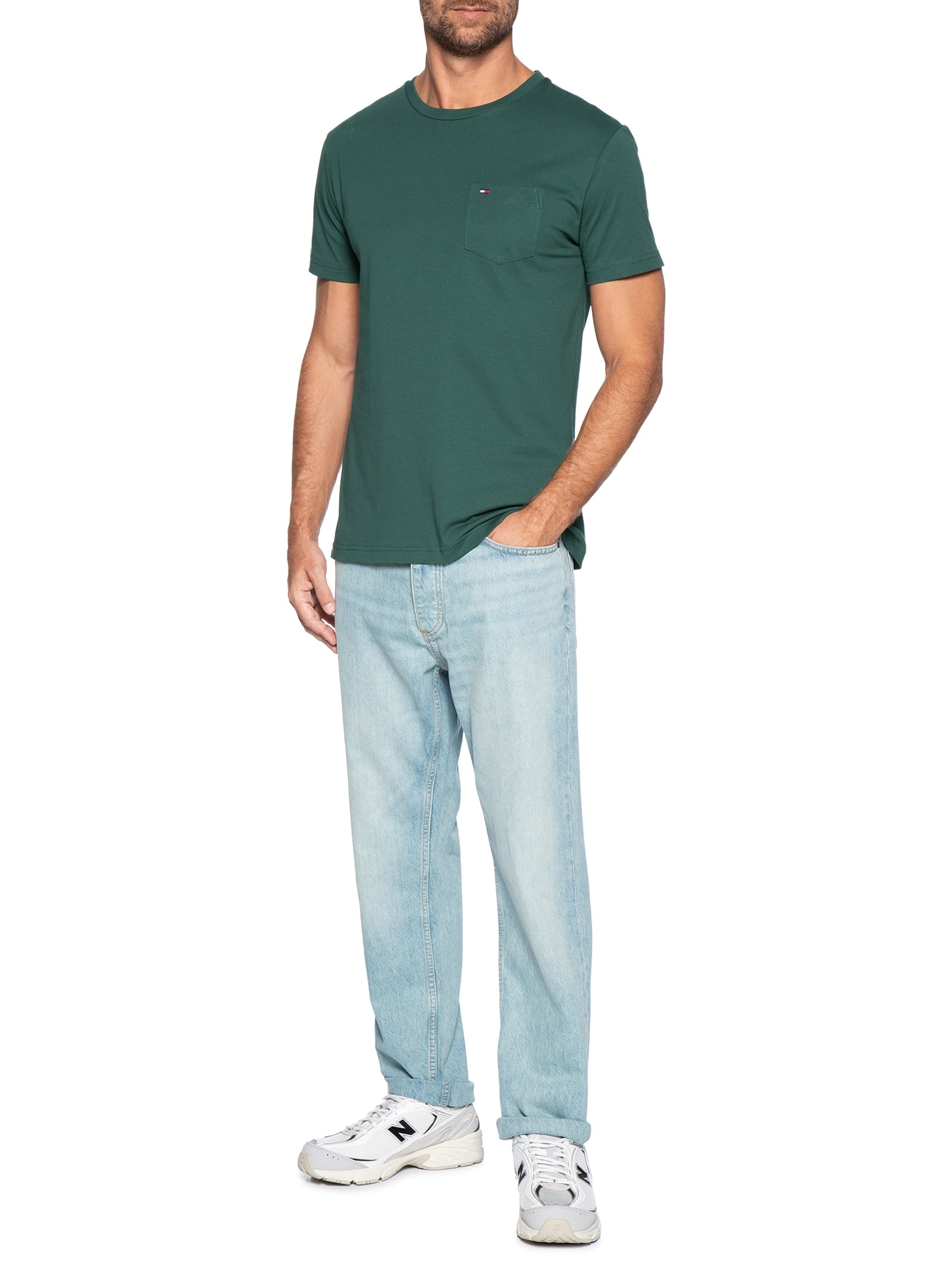 Camiseta Masculina Regular Fit Essential Verde Tommy Hilfiger