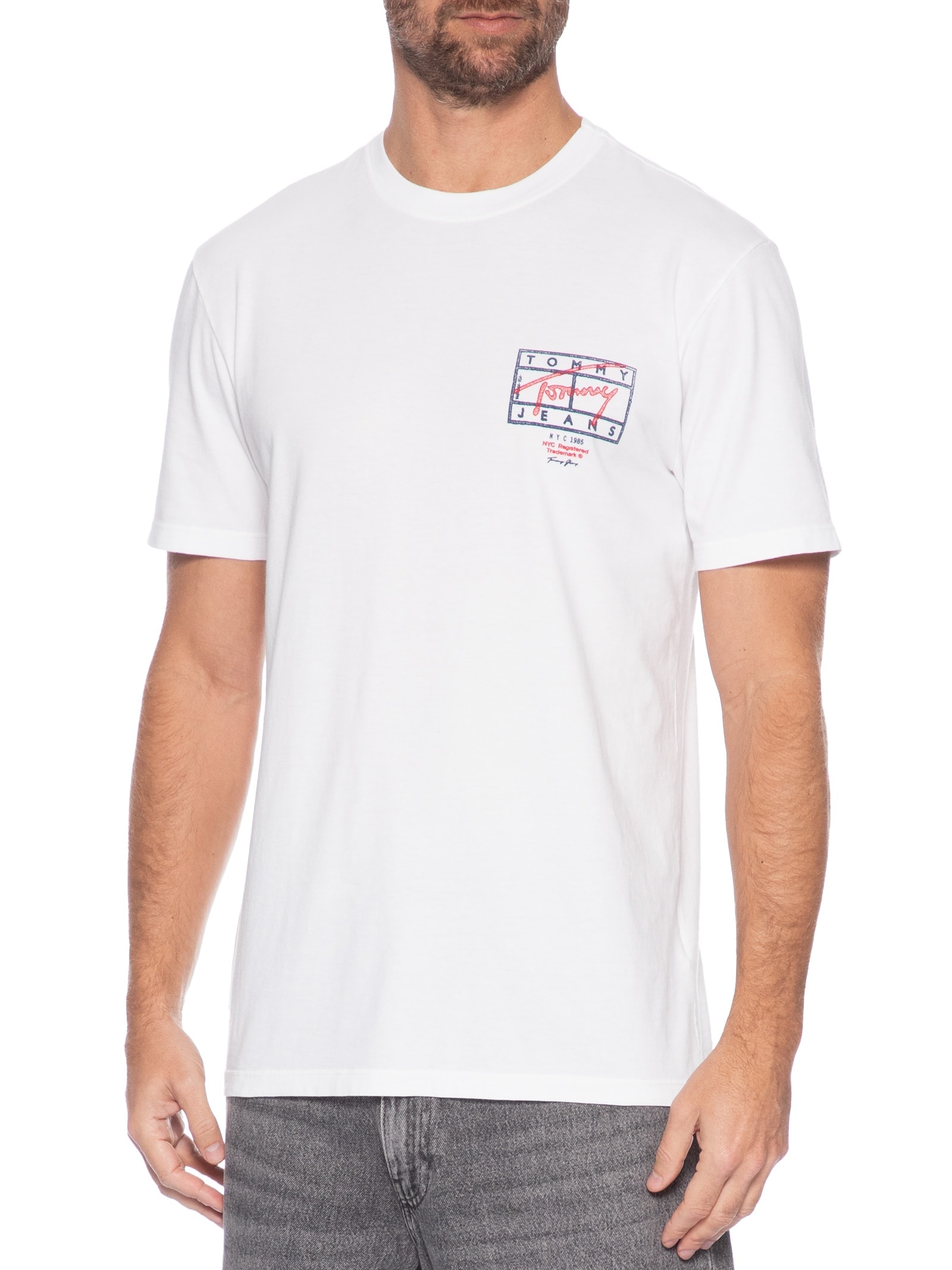 Camiseta Masculina Regular Fit Estampa Sign Spray – Branco Tommy Jeans