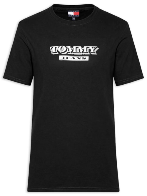 Camiseta Masculina Regular Fit Estampada Bills Font – Preto