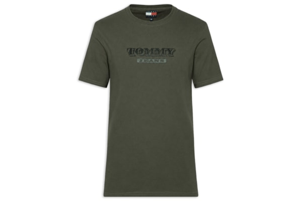 Camiseta Masculina Regular Fit Estampada Bills Font - Verde