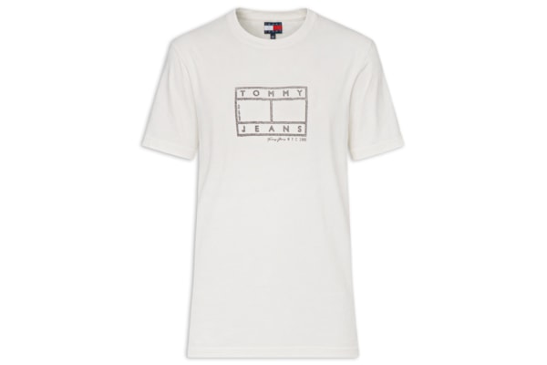 Camiseta Masculina Regular Fit Estampada Center Flag - Branco